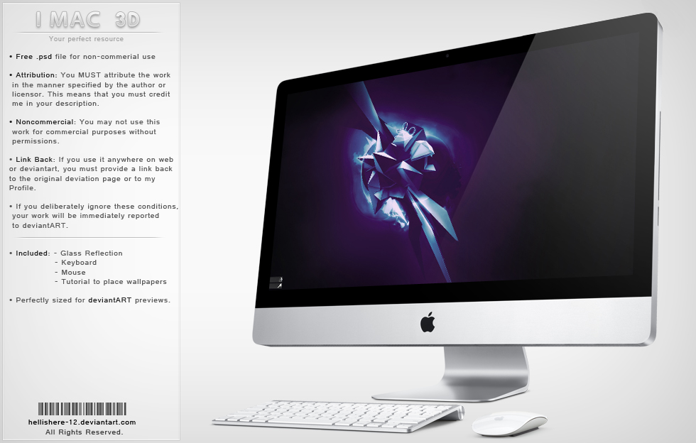 iPhone、iPadやMacなどのディスプレイを集めたPhotoshop（フォトショップ）端末ディスプレイPSD無料素材集-iMac