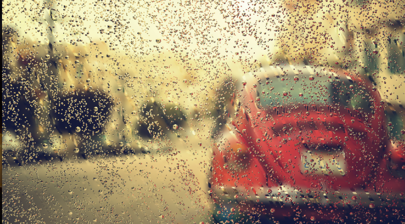 窓ガラス越しに雨を降らせるリアルなアニメーション『rainyday.js』