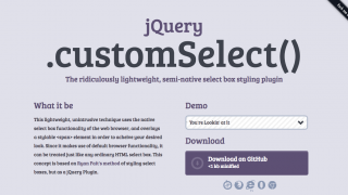 select要素のスタイルを変更できるjQuaryプラグイン「jQuery.customSelect()」